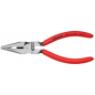 Preview: Knipex Spitz-Kombizange145mm schwarz atramentiert, Kopf poliert, Griffe  mit Kunststoff überzogen