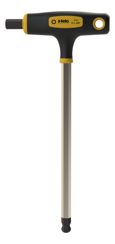 Felo T-Griff mit Seitenabtrieb HEX Kugelkopf 10 mm x 200