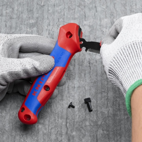 Knipex Abmantelungsmesser Gesamt-L.146mm m.Hakenklinge