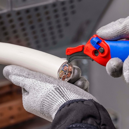 Knipex Abmantelungsmesser Gesamt-L.146mm m.Hakenklinge