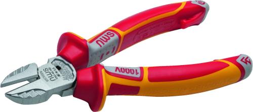 NWS VDE + Seitenschneider 160mm 3K-Griff, mattchrom, Bolzenschneide