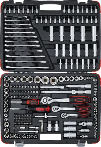 BGS-DIY 216tlg. Steckschlüssel-Satz  1/4" / 3/8" und 1/2"