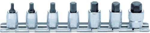 Ko-ken 1/4" 25mm HEX Steckschlüsselsatz, 7-tlg. auf Schiene