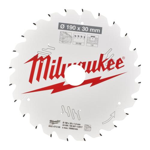 Milwaukee Akku-Kreissägeblatt 190x30x1.6mm Z24 für Akku-Handkreissägen