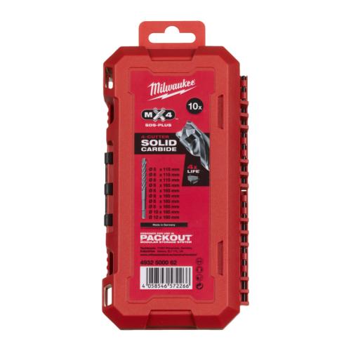 Milwaukee SDS-Plus Hammerbohrerkassette MX4 (10-tlg)