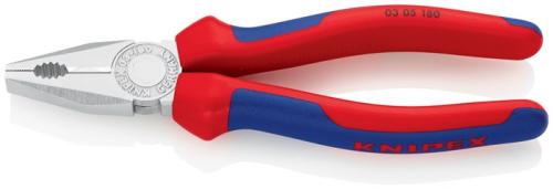 Knipex Kombizange, Kopf verchromt, 2K-Griff