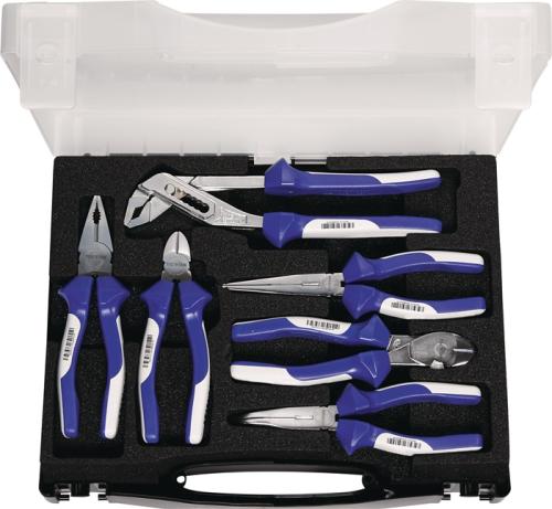 TECWERK Zangen-Satz Inhalt 6-teilig verchromt Kunststoffkoffer