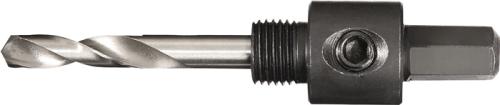 TECWERK Aufnahmeschaft 6-KT 9,5 mm mit Zentrierbohrer Lochsägen 14 - 30 mm