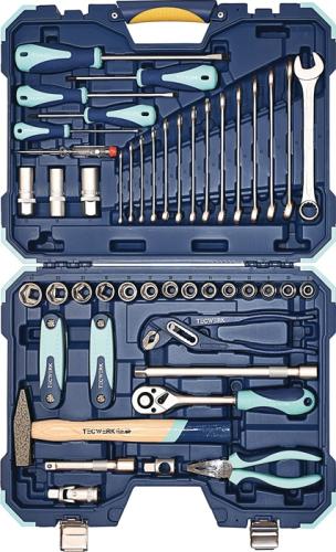 TECWERK Werkzeugkoffer 47-teilig im Kunststoffkoffer
