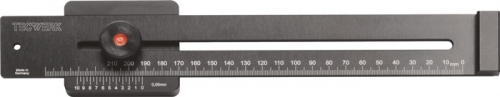 TECWERK Streichmaß 250mm mit flachem Schieber