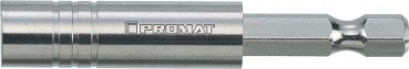 Promat Bithalter 1/4 Zoll F 6,3 1/4 Zoll C 6,3 Magnet Länge 65 mm