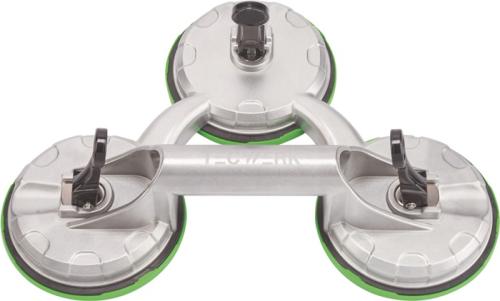 TECWERK Saugheber Tragfähigkeit 100 kg Kopf-Ø 118 mm 3 Köpfe Alu