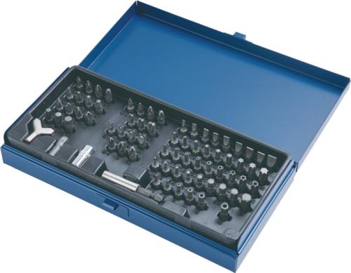TECWERK Bitsortiment 75-teilig für Sicherungsschrauben