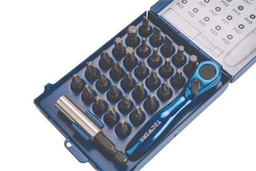 TECWERK Bitsortiment 32-teilig mit Bitknarre