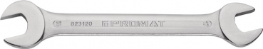PROMAT Doppelmaulschlüssel 17 x 19 mm Länge 221 mm verchromt