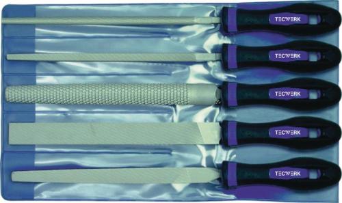 TECWERK Feilensatz L.250mm Hieb 2 2K-Griff