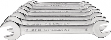 Promat Doppelmaulschlüsselsatz 12-tlg. SW6-32mm CV-Stahl verchr.