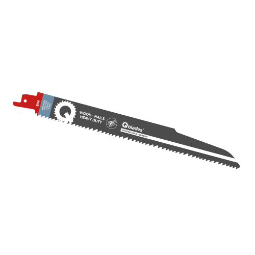 Qblades Säbelsägeblatt Holz mit Nägeln, BIM, 5/8tpi - 228mm 5er-Pack