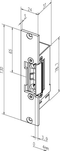 ASSA ABLOY Fluchttüröffner 332.80 100 mA: 24 V / 200 mA