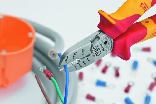 NWS VDE 190mm Abisolier-Seitenschneider 1,5/2,5qmm mit Bolzenschneide