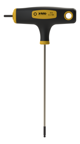 Felo T-Griff mit Seitenabtrieb HEX Kugelkopf 3 mm x 150