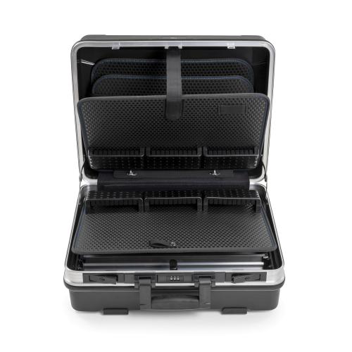 Schalenkoffer B470xT200xH365mm 34,3 l ABS-Kunststoff Alu-Rahmen Modul-Lamellen
