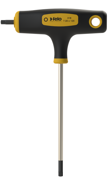 felo T-Griff mit Seitenabtrieb TORX® T 20 x 125