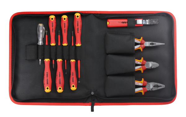felo Werkzeugtasche ERGONIC E-Slim VDE 11-tlg. SL/PH/PZ