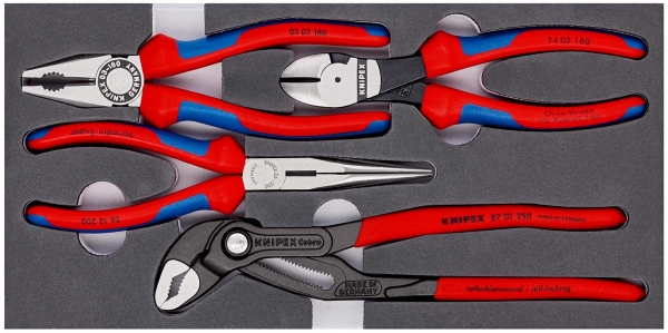 Knipex Werkstatt Zangen-Set in Schaumstoffeinlage