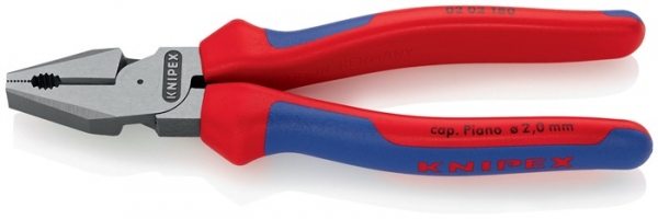 Knipex Kraft-Kombizange, Kopf poliert, 2K-Griff