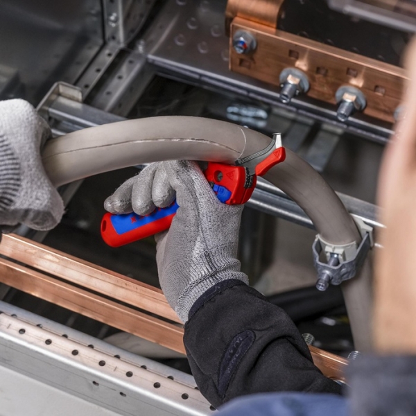 Knipex Abmantelungsmesser Gesamt-L.146mm m.Hakenklinge
