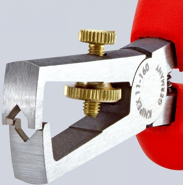 Knipex Abisolierzange L.160mm pol.Ku.-Überzug m.Öffnungsf.