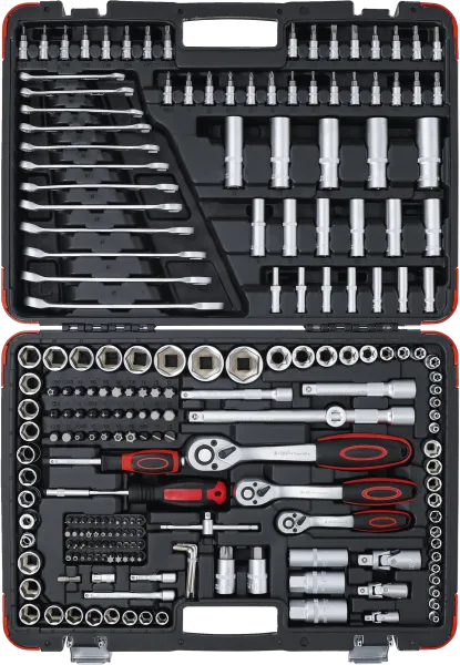 BGS-DIY 216tlg. Steckschlüssel-Satz  1/4" / 3/8" und 1/2"