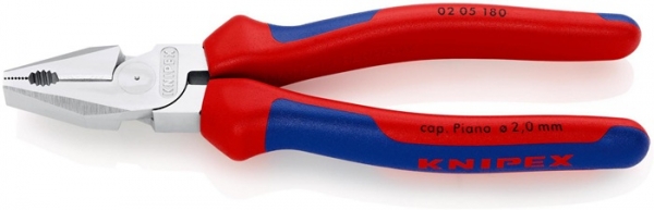 Knipex Kraft-Kombizange verchromt,  2K-Griff