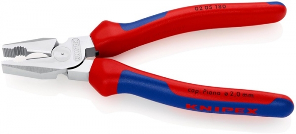 Knipex Kraft-Kombizange verchromt,  2K-Griff