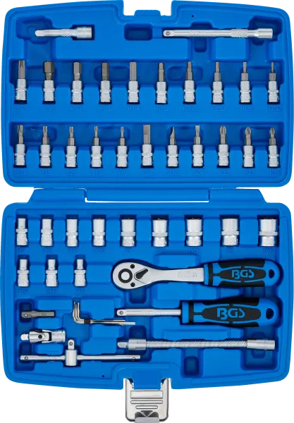 BGS 1/4" Steckschlüssel-Satz mit Zollgrößen 46-tlg.
