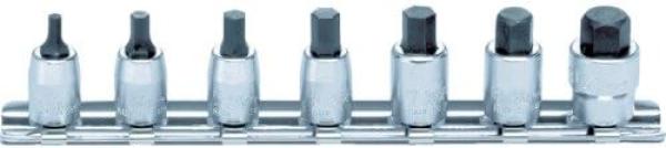 Ko-ken 1/4" 25mm HEX Steckschlüsselsatz, 7-tlg. auf Schiene