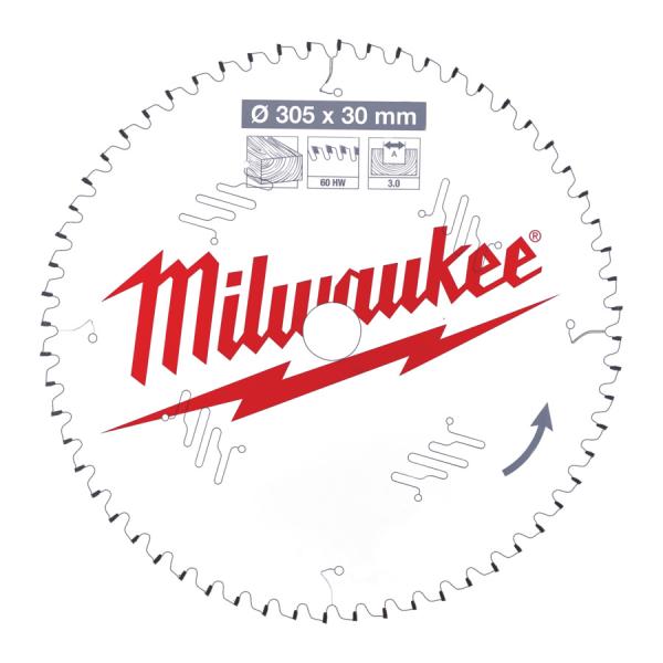 Milwaukee Kreissägeblatt Ø305x30x3mm 60Z HOLZ