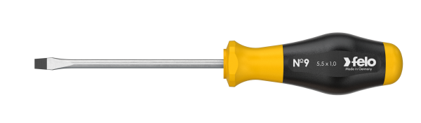 felo N°9 Schlitz-Schraubendreher mit 2K-Griff 5,5x1,0mm
