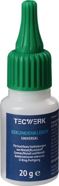 TECWERK Sekundenkleber Universal 20 g NSF S4 farblos