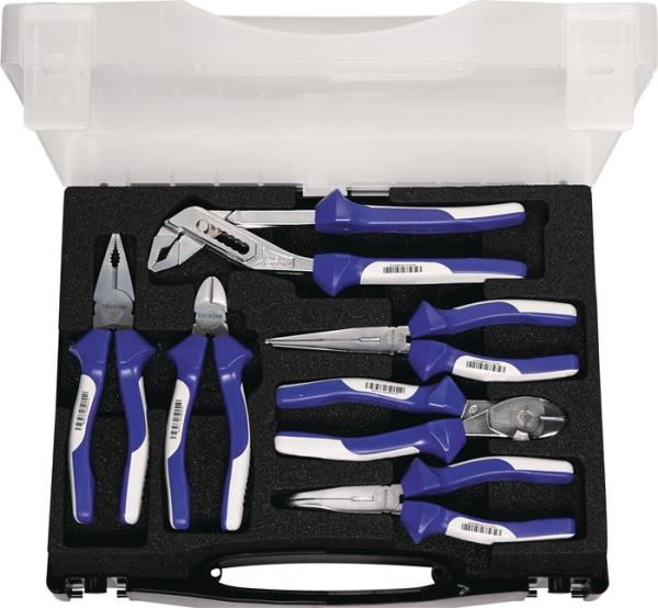 TECWERK Zangen-Satz Inhalt 6-teilig verchromt Kunststoffkoffer