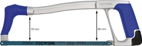 TECWERK Metallsägebogen Blattl. 300mm D-Komfortgriff Aluminiumdruckguss