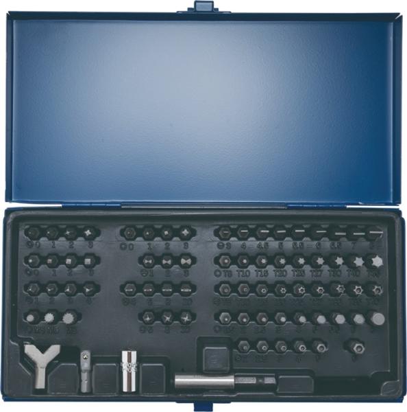 TECWERK Bitsortiment 75-teilig für Sicherungsschrauben