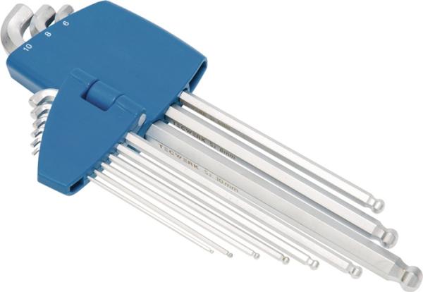 TECWERK Winkelschraubendrehersatz SW 1,5-10mm kurzer Schenkel