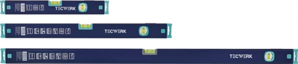 TECWERK Wasserwaagenset 3-tlg. 40/60/100cm