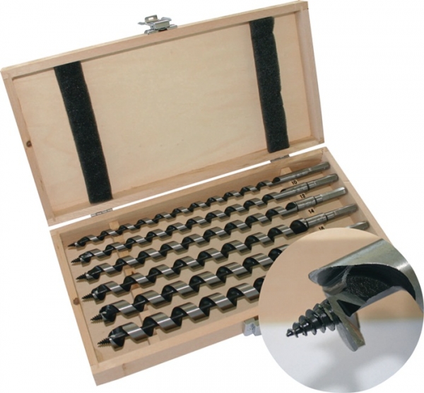 TECWERK Schlangenbohrersatz 6-tlg.L.460mm 10-20mm in Holzkassette