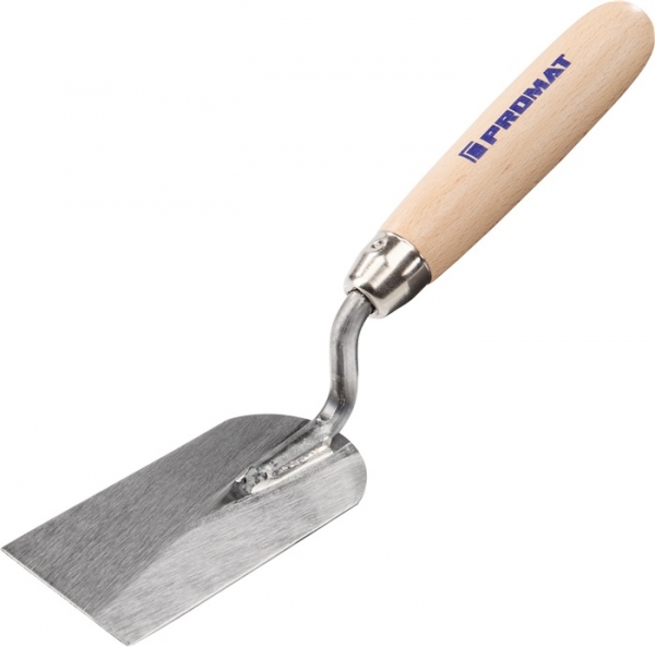 Stukkateurspachtel, Giperspachtel Breite 80 mm gehärtet, m. Buchenholzheft Stahl PROMAT