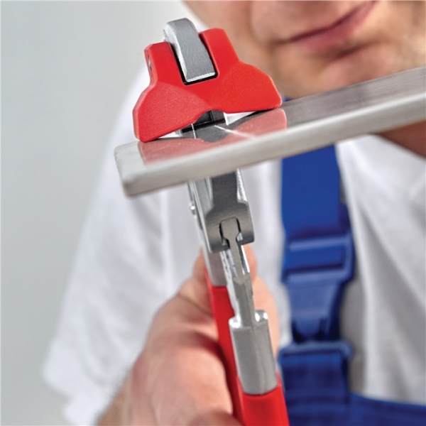 Fliesenlochzange 250 mm Chrom-Vanadium-Stahl Griff Kunststoffüberzug KNIPEX