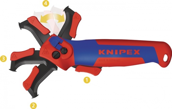 Knipex Abmantelungsmesser Gesamt-L.146mm m.Hakenklinge