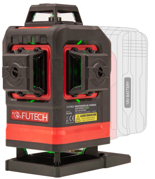 Futech Multicross 360° 4D 18VAkku MAX Electronic Linienlaser